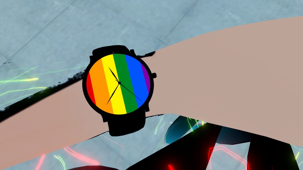 The LGBTQ+ Pride and Gender flags OSC Watch v4 system for VRChat 3.0. avatars - VRCFury - Quest Compatible