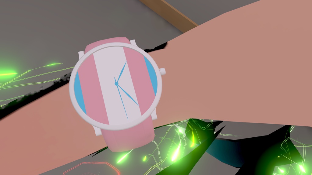 The LGBTQ+ Pride and Gender flags OSC Watch v4 system for VRChat 3.0. avatars - VRCFury - Quest Compatible