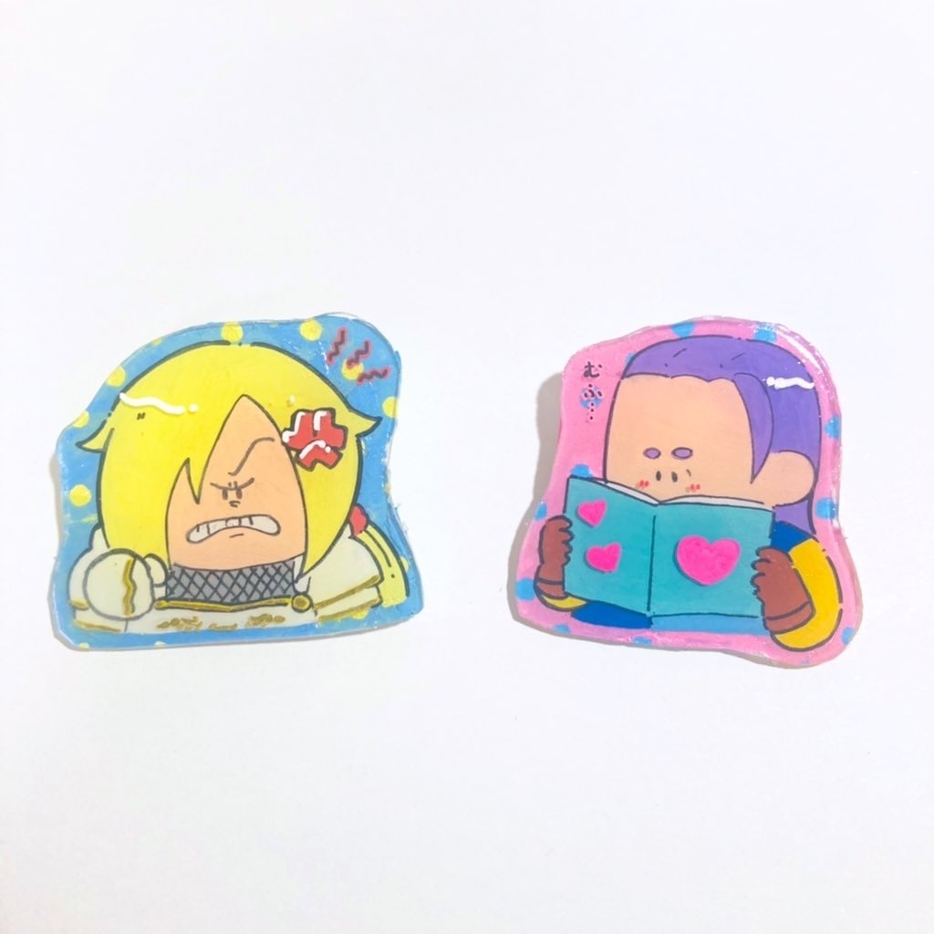 プラバン ピンバッヂ（g,h)