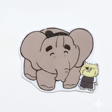 プラ板ピンバッジ(オクバデZoo)