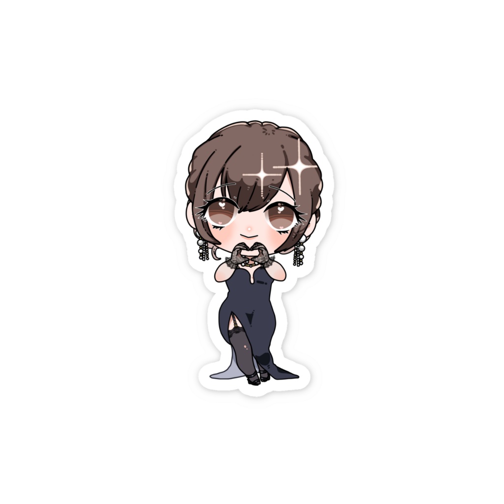 2周年記念ちび響子 スマホステッカー