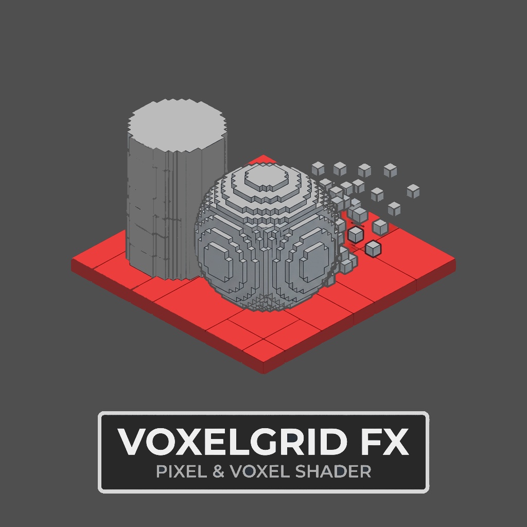 【VRChat対応】VoxelGrid FX : Procedural Pixel & Voxel Shader