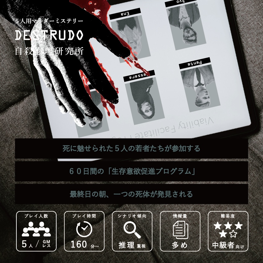 <パッケージ版・GMレス>【マダミスシナリオ】DESTRUDO -デストルドー-