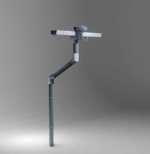 雨どい作成のパーツ9点セット※組み立て済、サンプル雨樋データ同梱