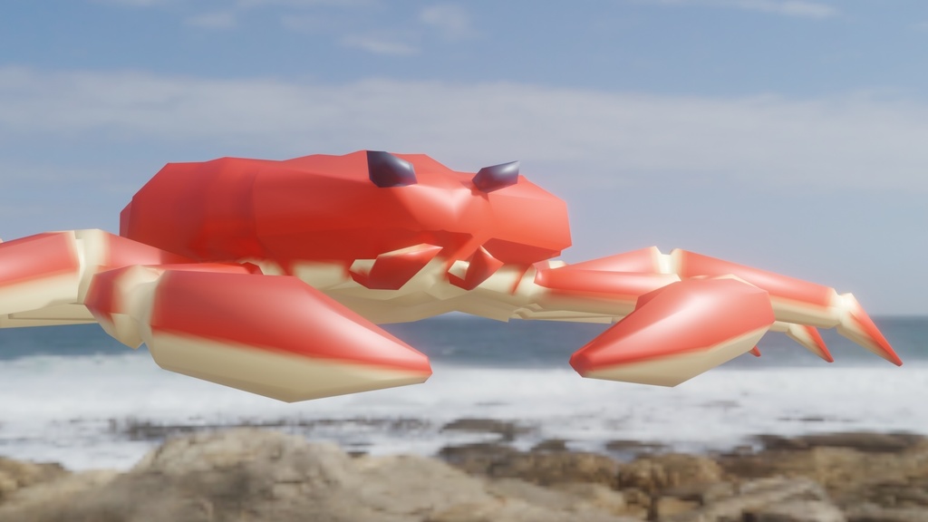 【for_Blender&Fbx】カニベースモデル