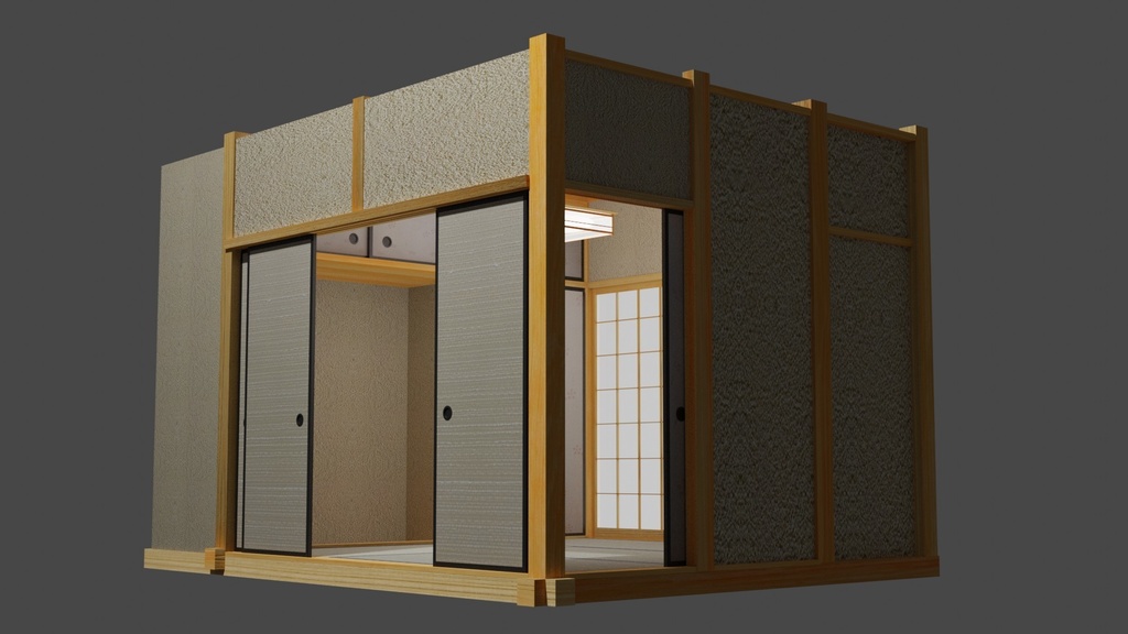 【for_Blender】四畳半和室