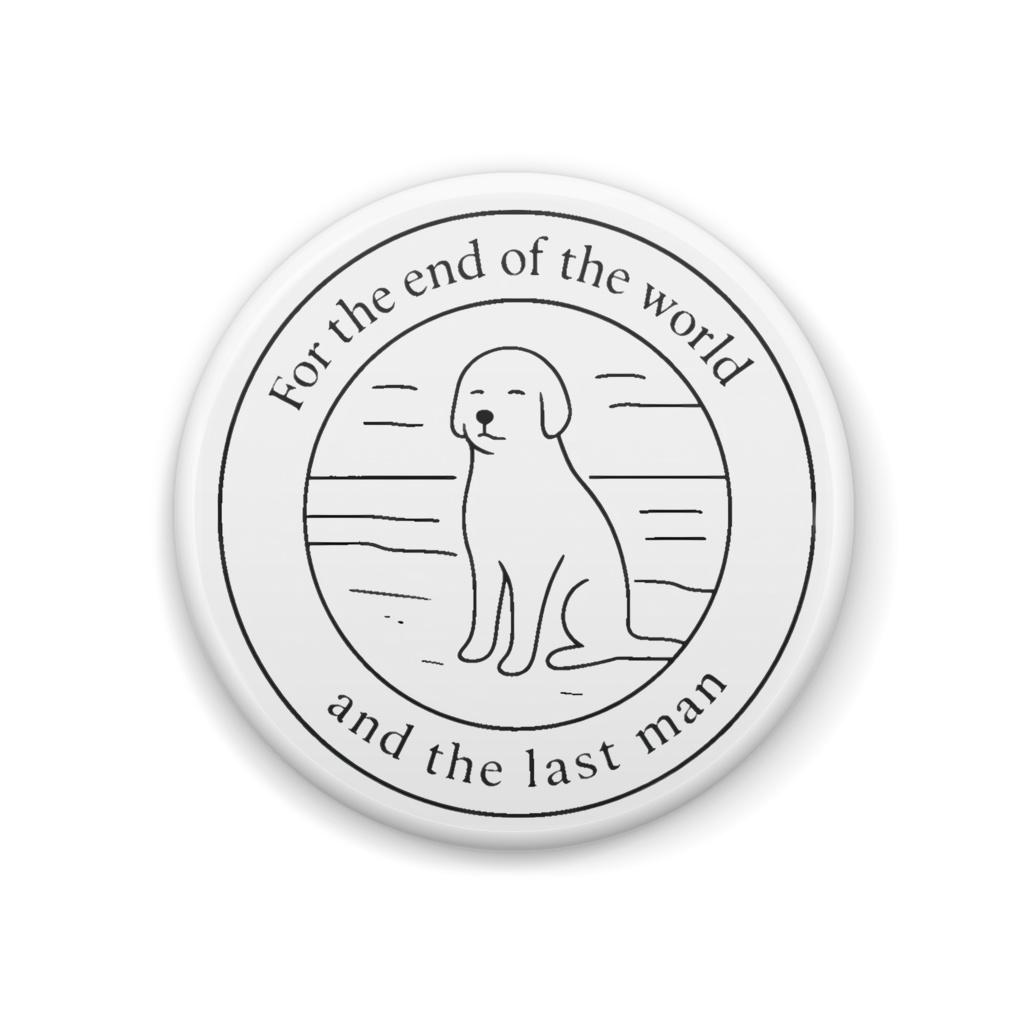 笑い犬缶バッジ