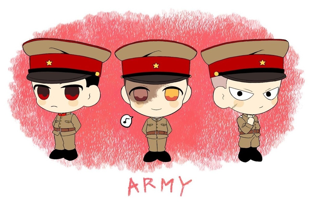 【一次創作】陸海軍人ポーチ