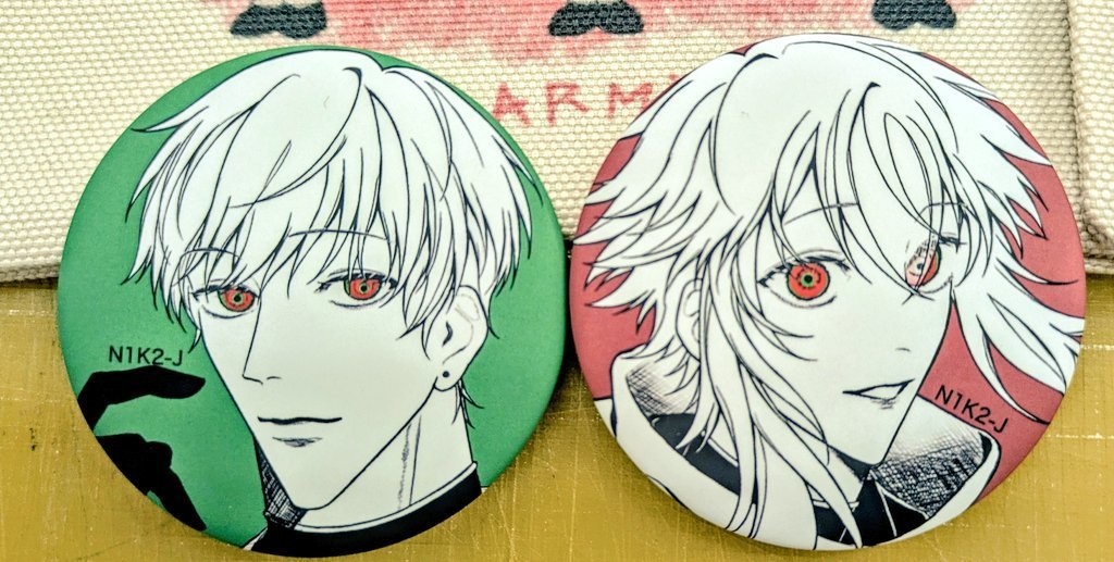 【一次創作】 紫雨/紫岐 57mm缶バッジ(擬人化)