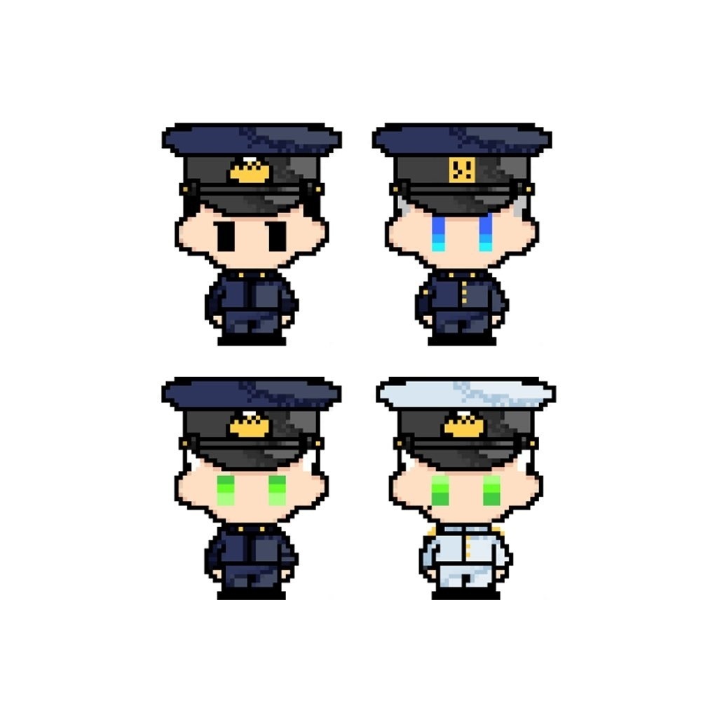 【一次創作】oc軍人  カラーファスナークリアポーチ