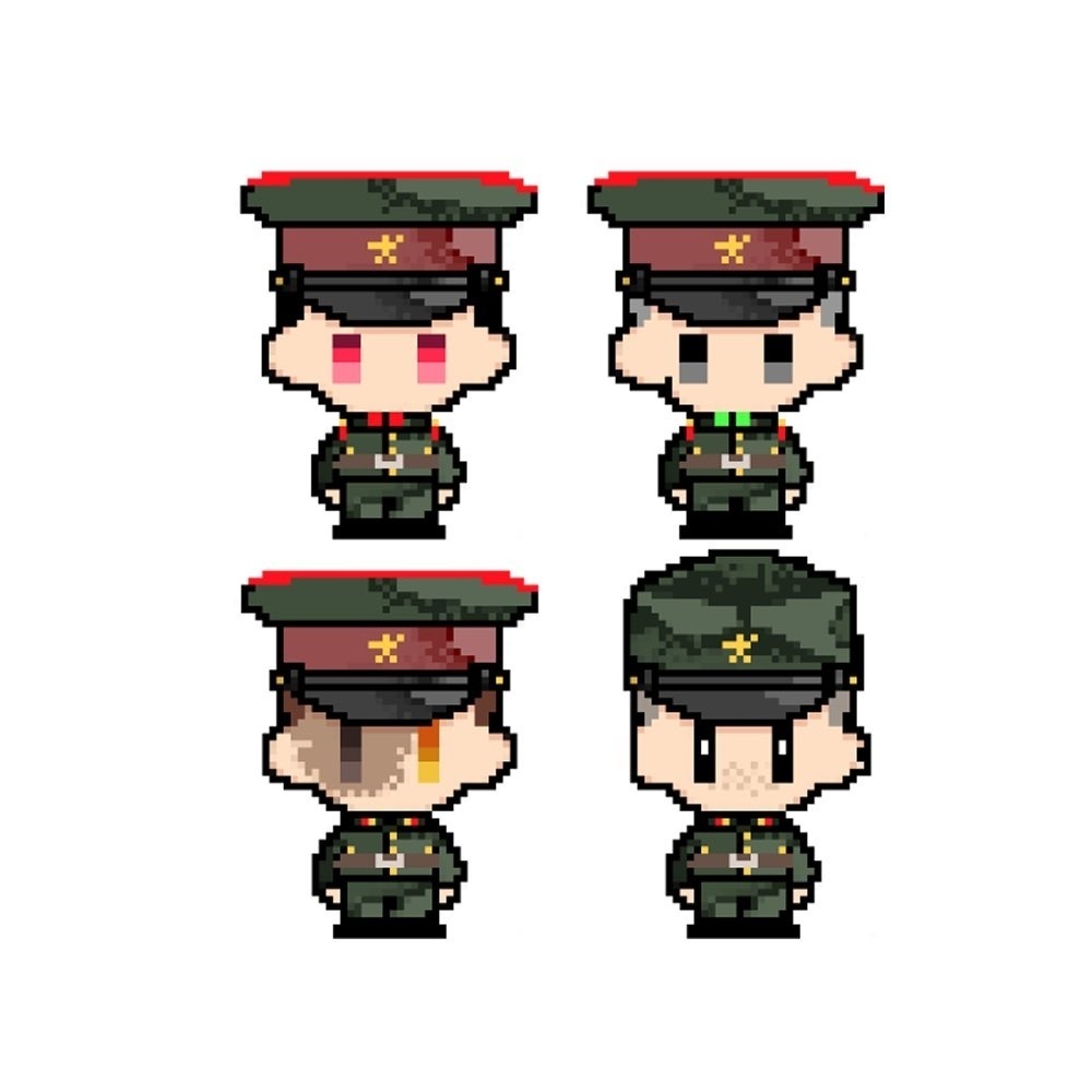 【一次創作】oc軍人 カラーファスナークリアポーチ