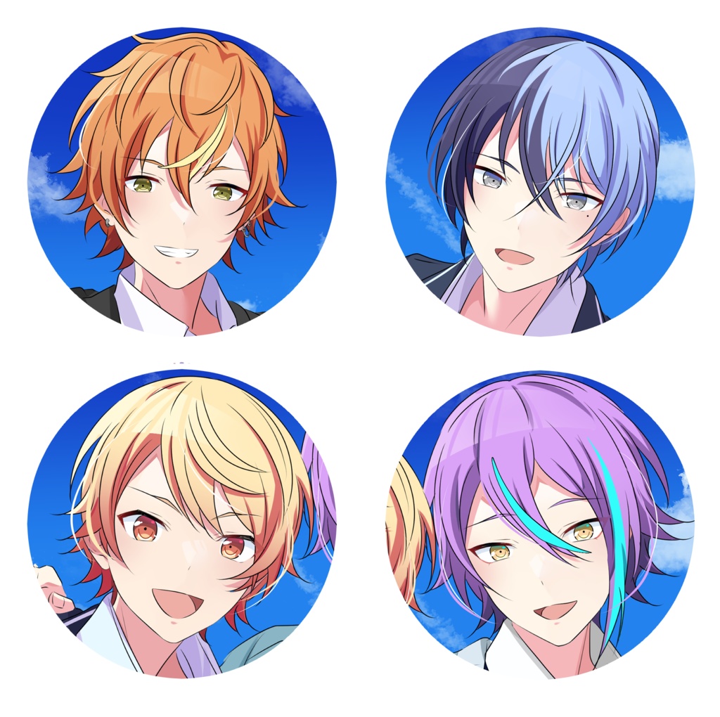 かみこーだんし グリッター缶バッジ