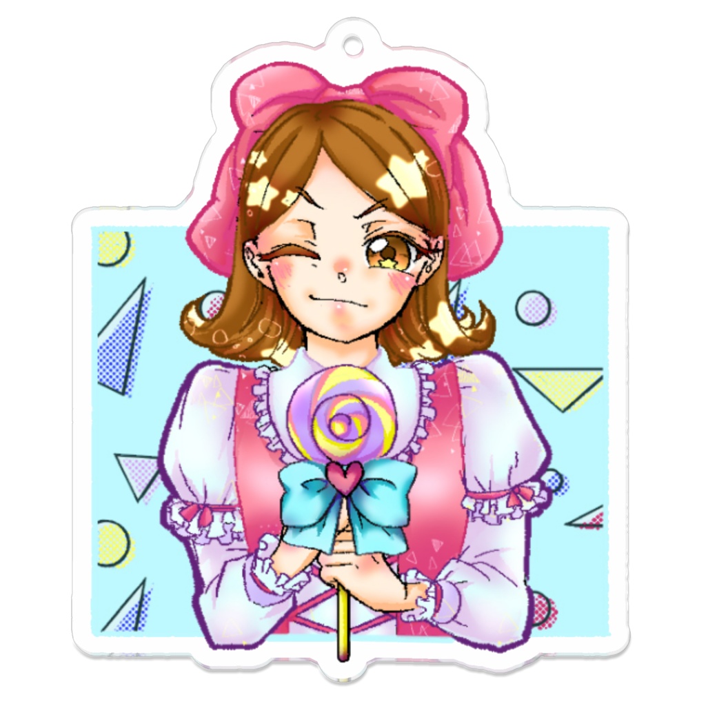 アクリルキーホルダー:青