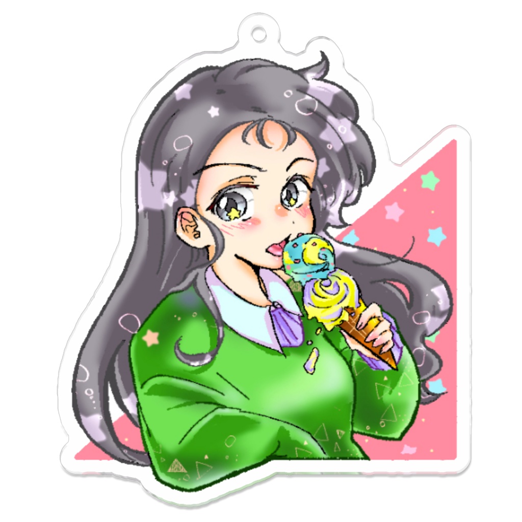 アクリルキーホルダー：赤