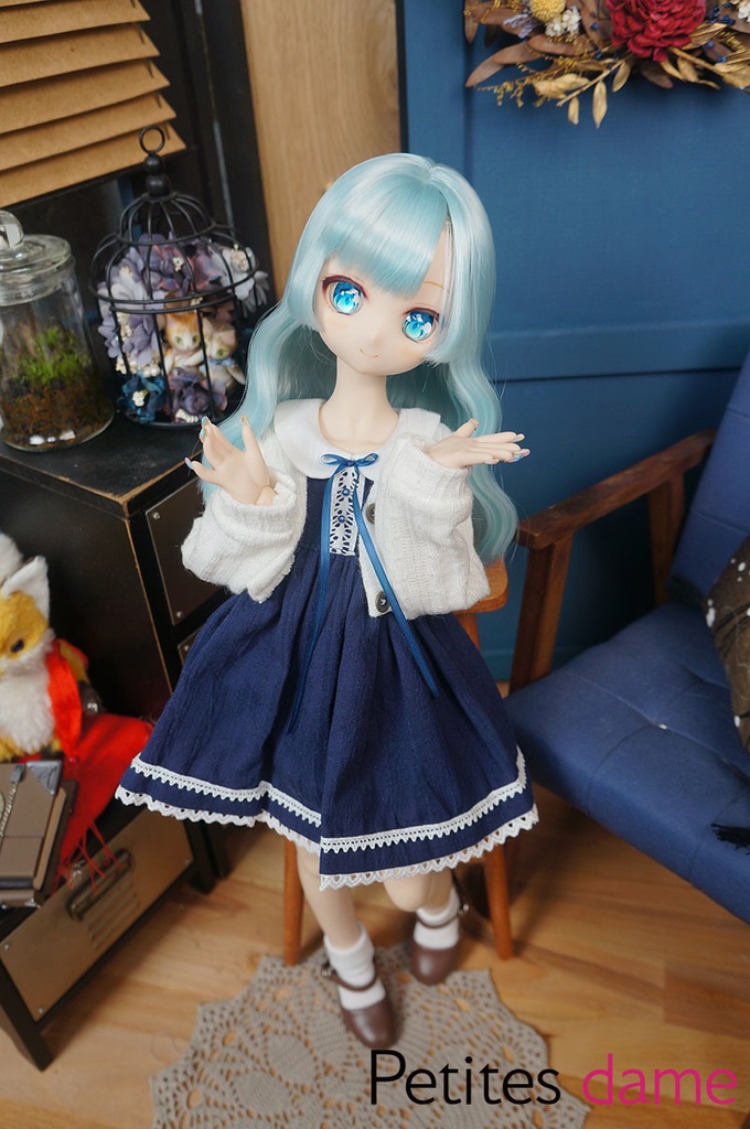 【Petites dame】MDD(S胸) お洋服セット◆暖冬散步◆紺色x白