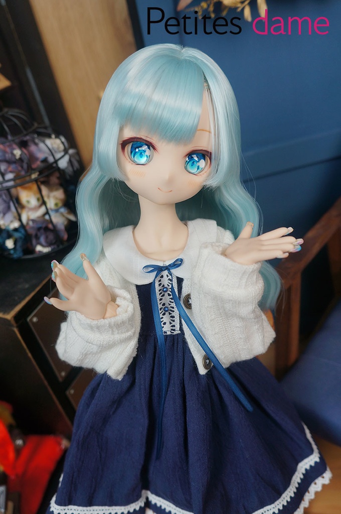 【Petites dame】MDD(S胸) お洋服セット◆暖冬散步◆紺色x白