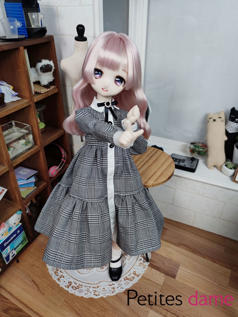  現品【Petites dame】 お洋服セット◆ハウンドトゥーシャツワンピ◆
