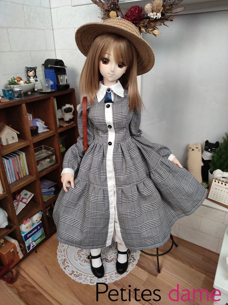  現品【Petites dame】 お洋服セット◆ハウンドトゥーシャツワンピ◆