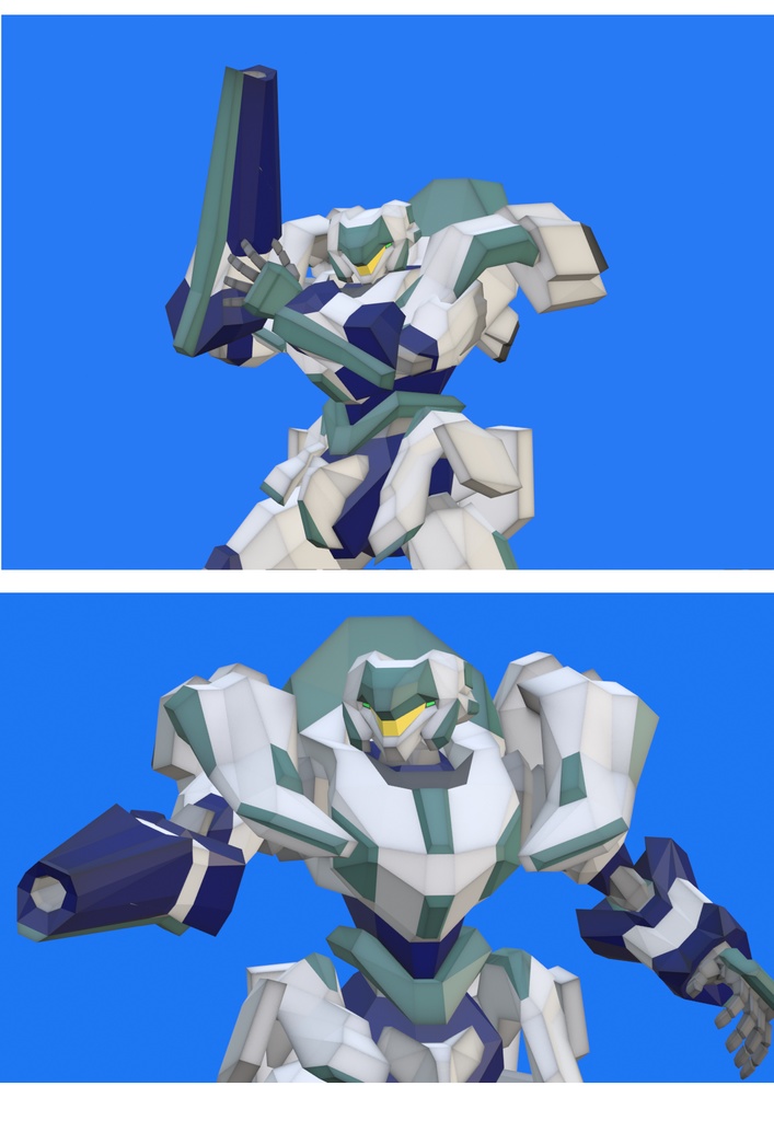 【VRChat用ローポリゴンメカアバター】E-SLB-5 エレファスQuest
