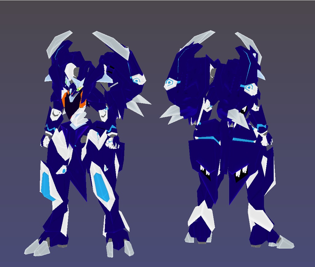 【VRChatQuest版想定ローポリゴンメカアバターモデル】BBX-6 ドゥルクスQuest