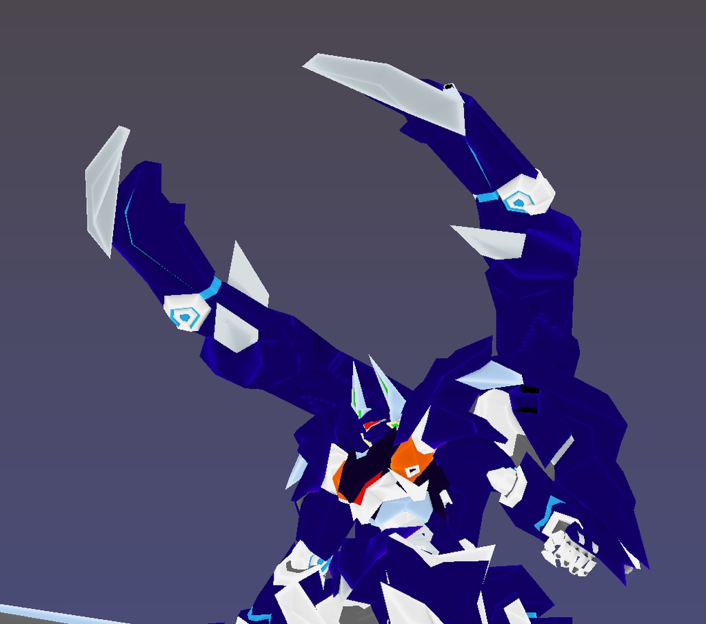 【VRChatQuest版想定ローポリゴンメカアバターモデル】BBX-6 ドゥルクスQuest