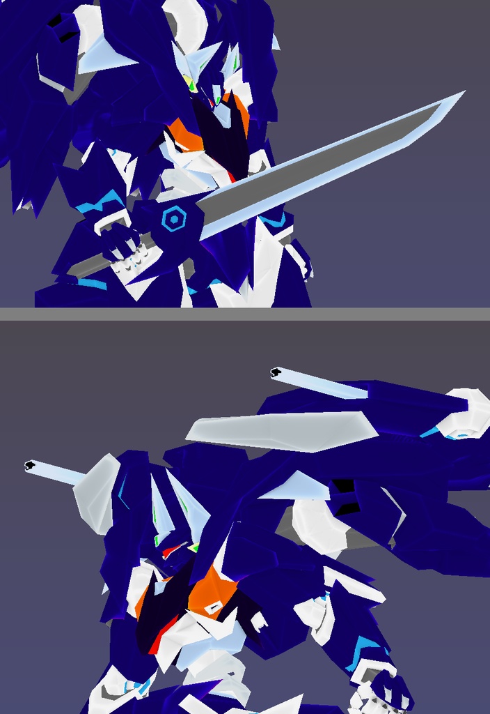 【VRChatQuest版想定ローポリゴンメカアバターモデル】BBX-6 ドゥルクスQuest