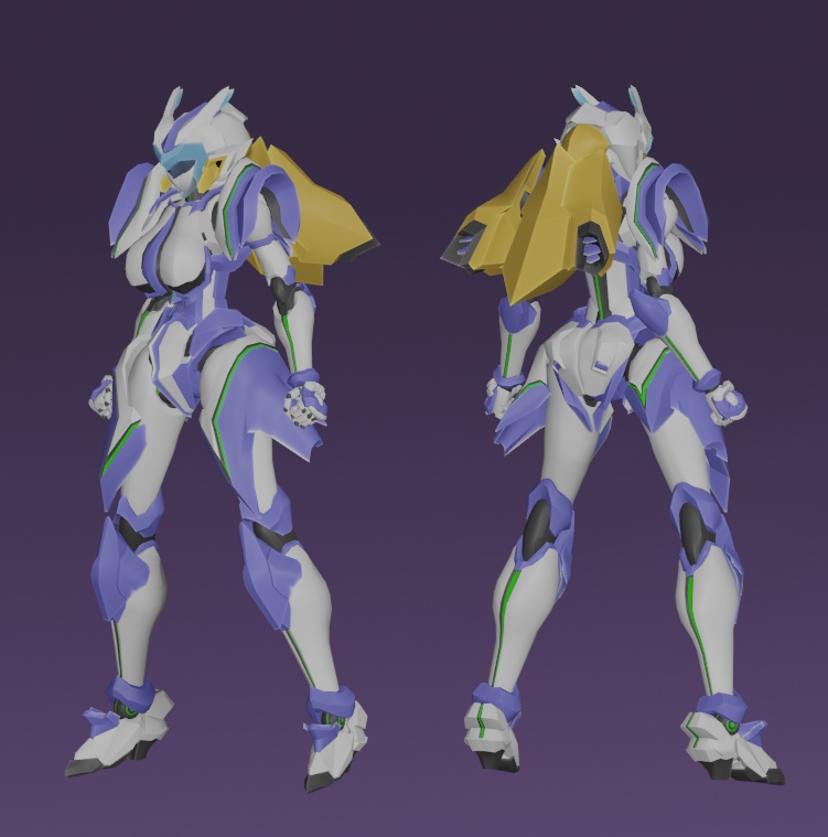 【VRChatアバター使用想定 オリジナル女性型ロボットモデル】 BCW-9 ザイロ