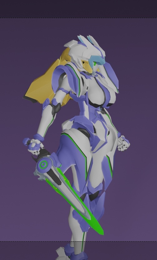 【VRChatアバター使用想定 オリジナル女性型ロボットモデル】 BCW-9 ザイロ