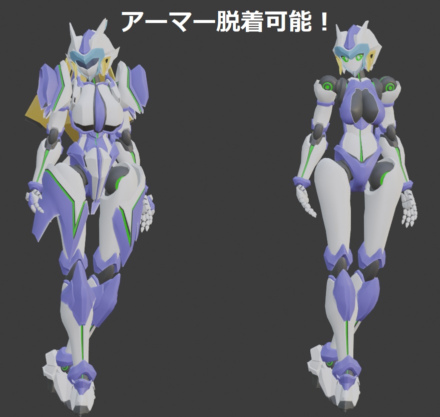 Vrchatアバター使用想定 オリジナル女性型ロボットモデル w 9 ザイロ イグルスのなにか 仮 Booth