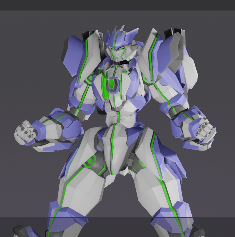 【VRChatQuest版想定ローポリゴンメカアバターモデル】BCX-8Q ユーパトルスQuest