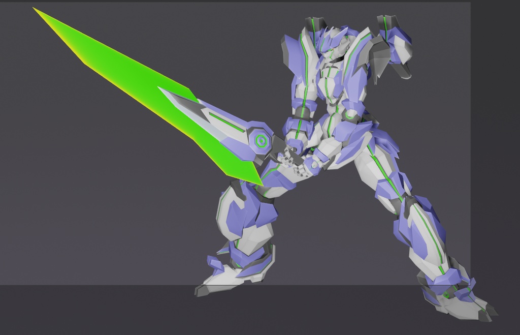 【VRChatQuest版想定ローポリゴンメカアバターモデル】BCX-8Q ユーパトルスQuest