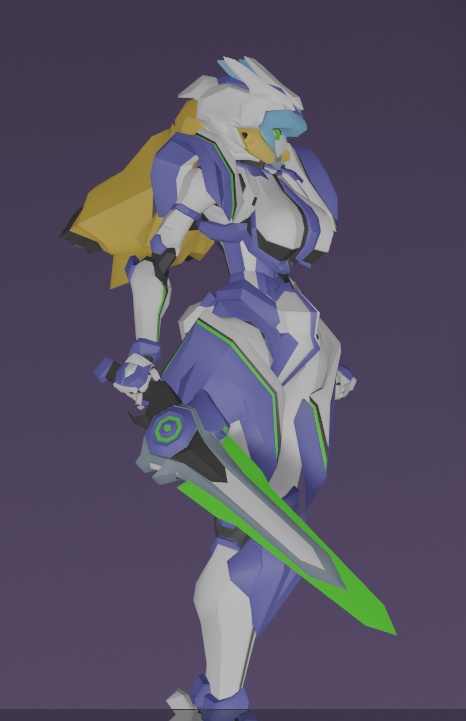 【Quest版VRChatアバター使用想定 オリジナル低ポリゴン女性型ロボットモデル】 BCW-9Q ザイロQuest