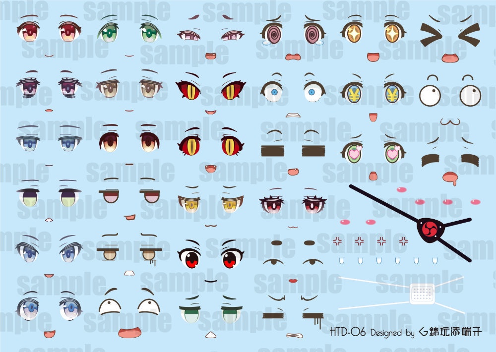 1/12汎用瞳とかデカール 6枚目