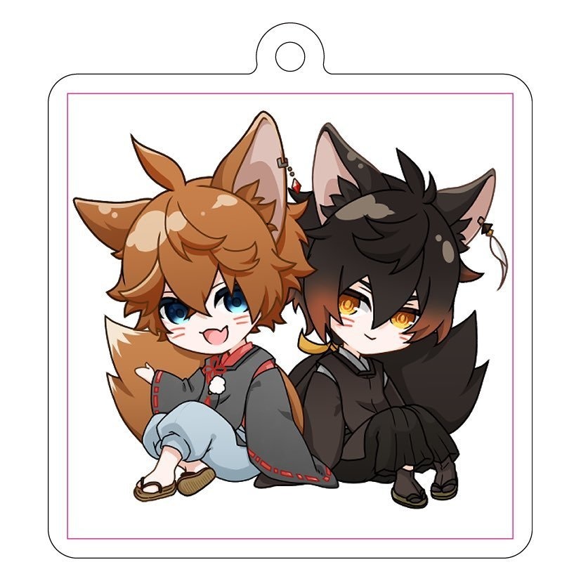 タル鍾 狐耳アクリルキーホルダー