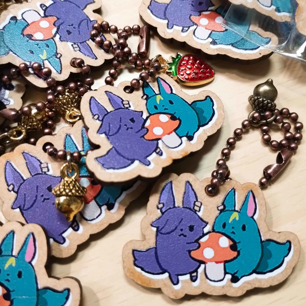 セノとティナリのウッドキーホルダー