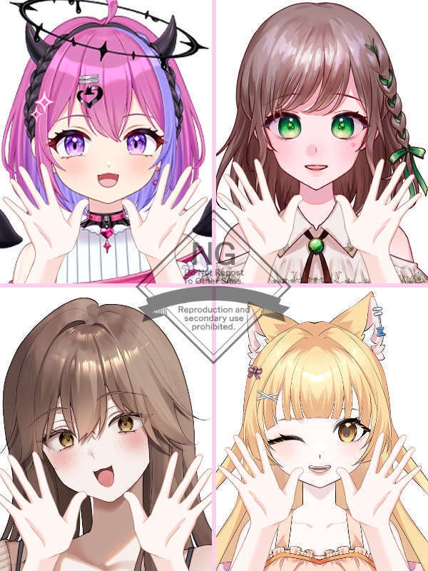 【Vtuber素材】高画質、商用利用権　手の素材①