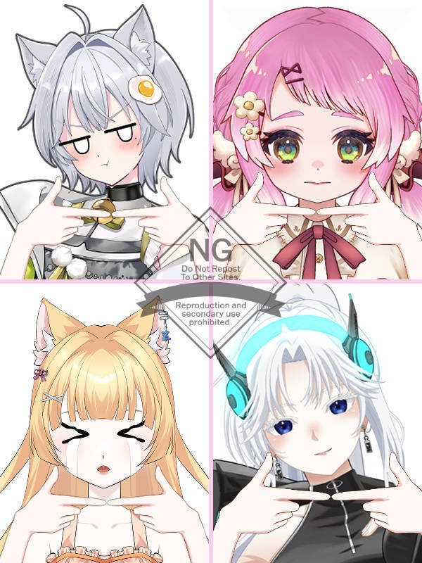 【Vtuber素材】高画質、商用利用権　手の素材⑱