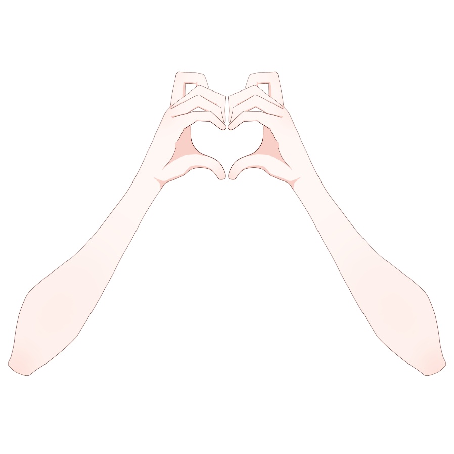【Vtuber素材】高画質、商用利用権 手の素材㉗