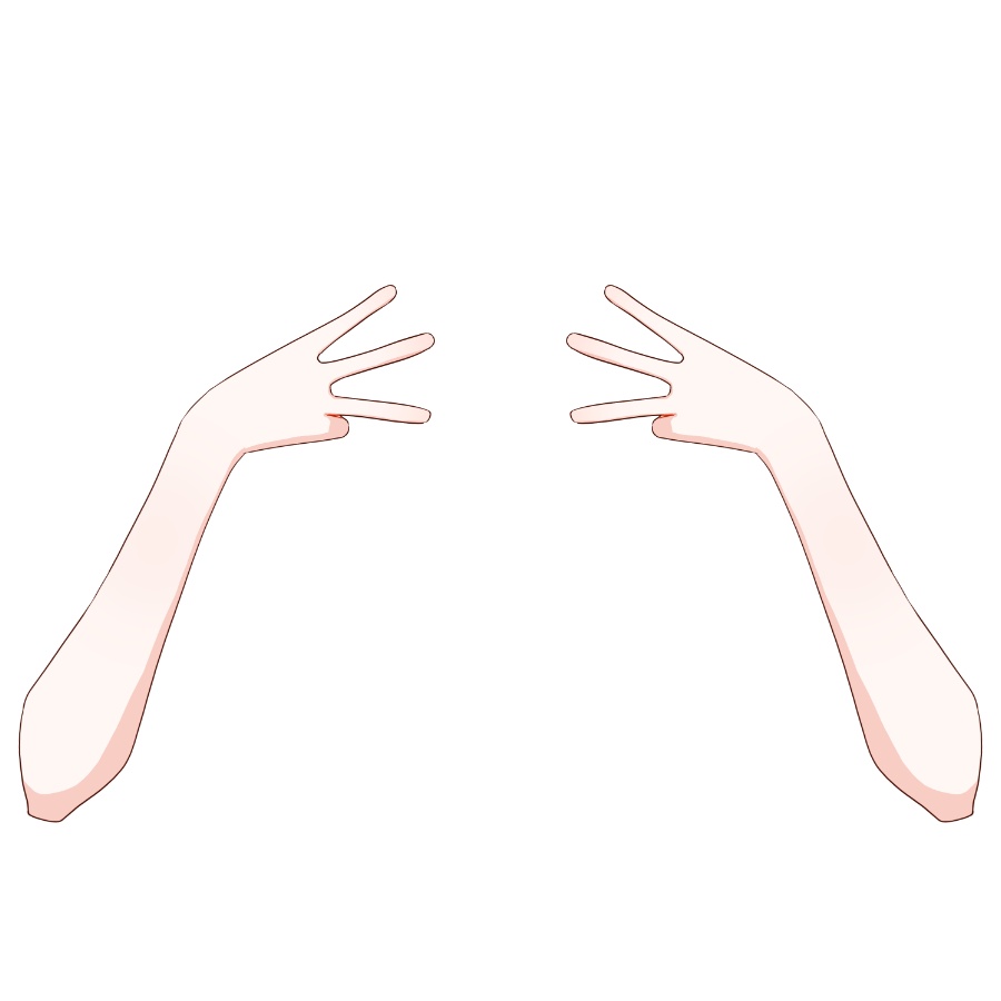 【Vtuber素材】高画質、商用利用権 手の素材34