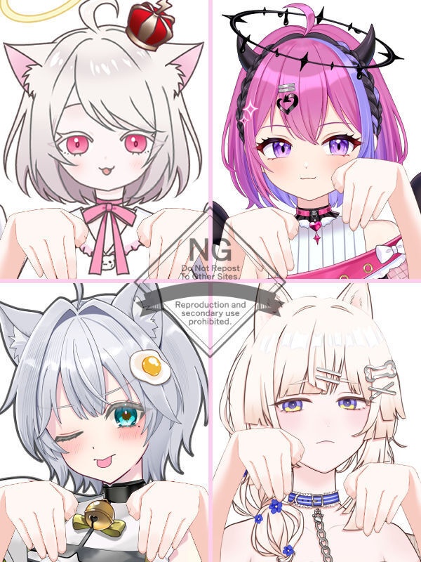 【Vtuber素材】高画質、商用利用権　手の素材42