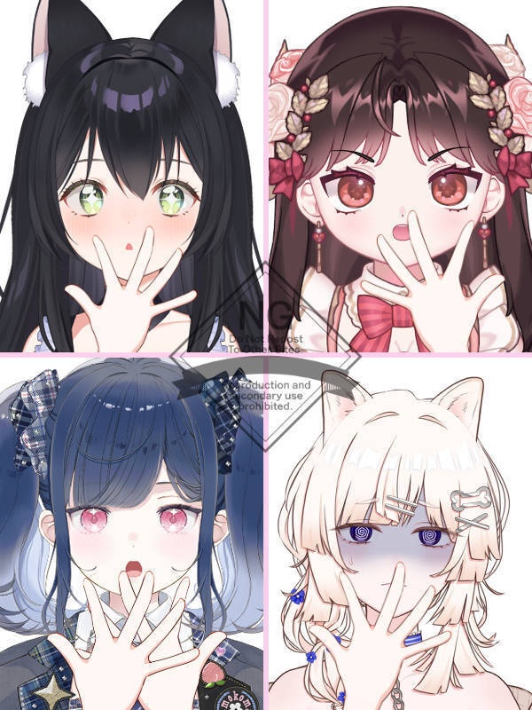 【Vtuber素材】高画質、商用利用権　手の素材44