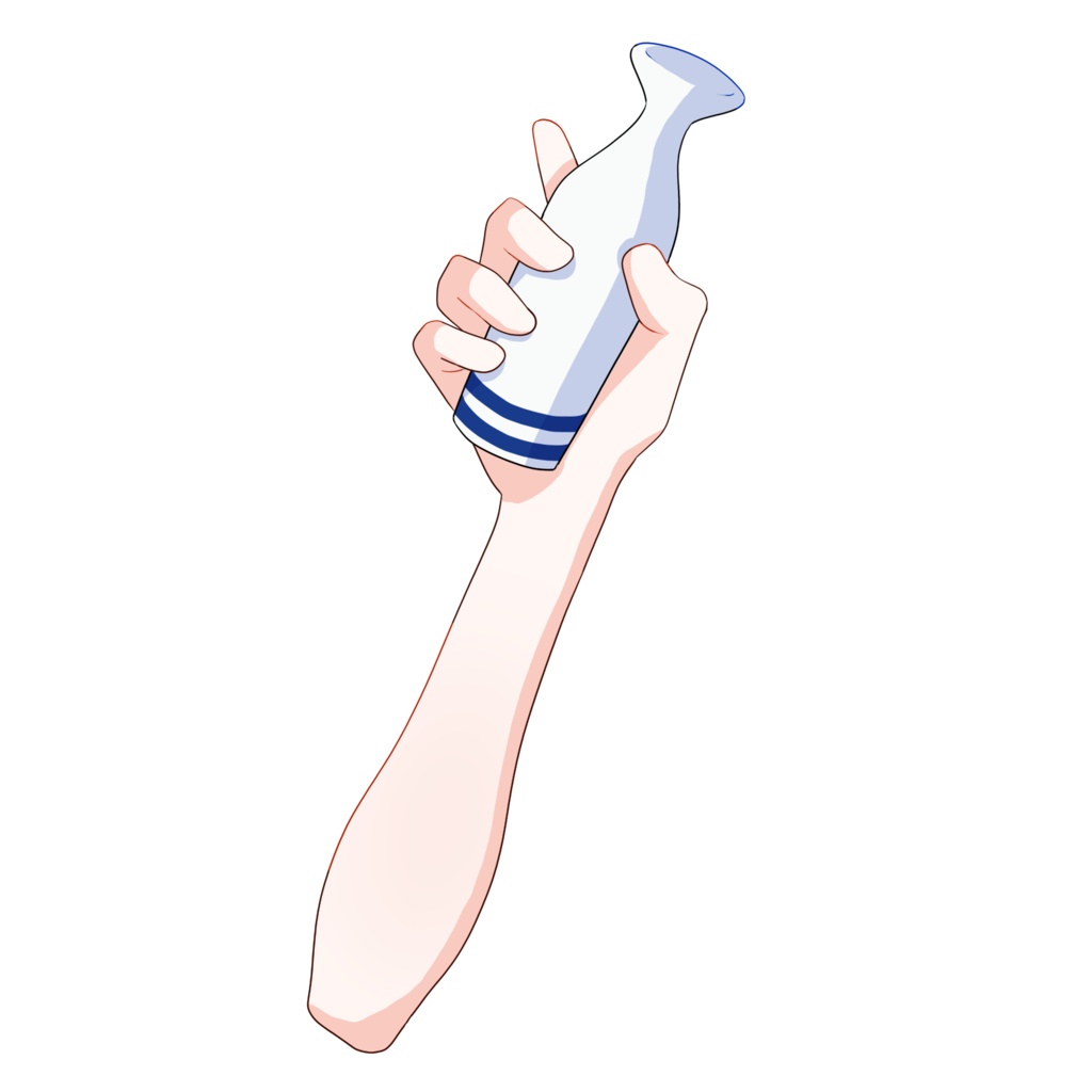 【Vtuber素材】高画質、商用利用権 徳利とお猪口を持つ手