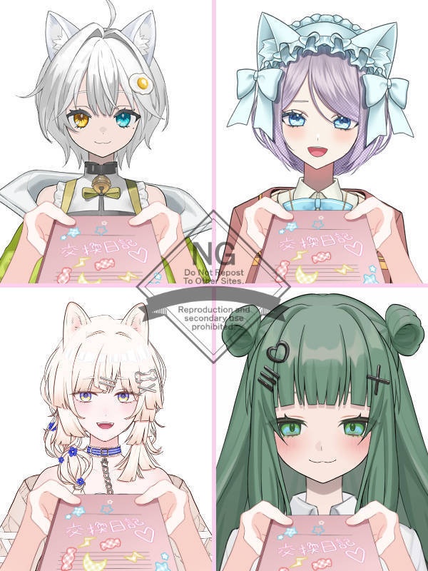 【Vtuber素材】高画質、商用利用権56交換日記