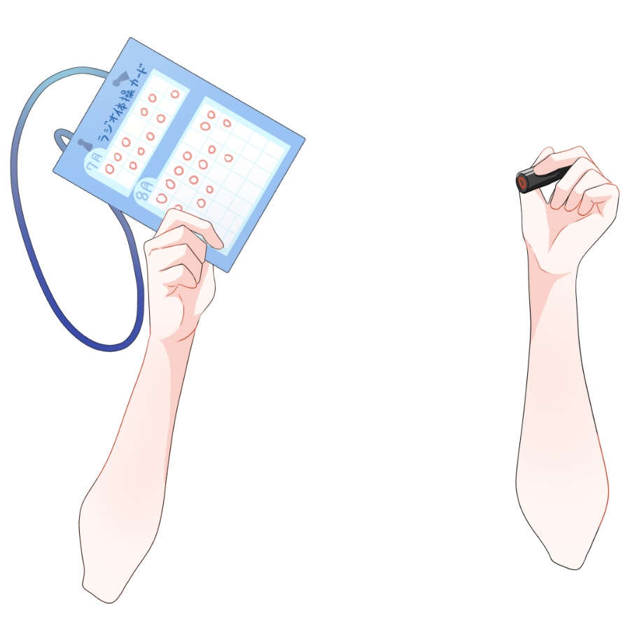 【Vtuber素材】高画質、商用利用権58ラジオ体操カード