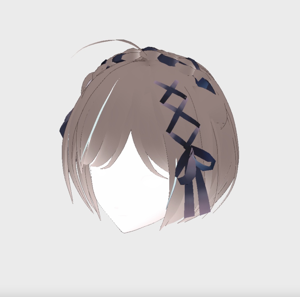 (正式版対応済み)【VRoid/ヘアプリセット】リボン付きショートボブ
