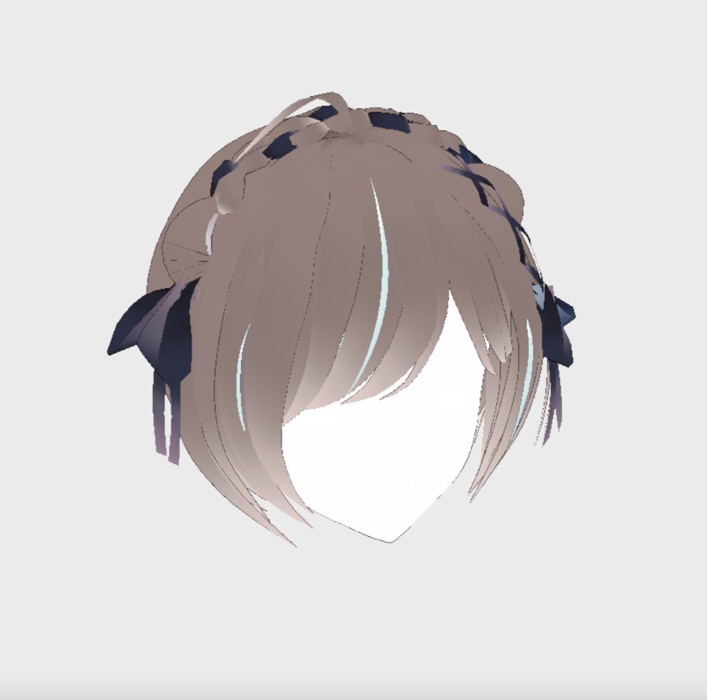 (正式版対応済み)【VRoid/ヘアプリセット】リボン付きショートボブ