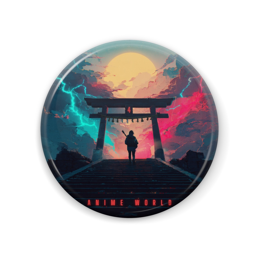 Anime World 4 Can Badge