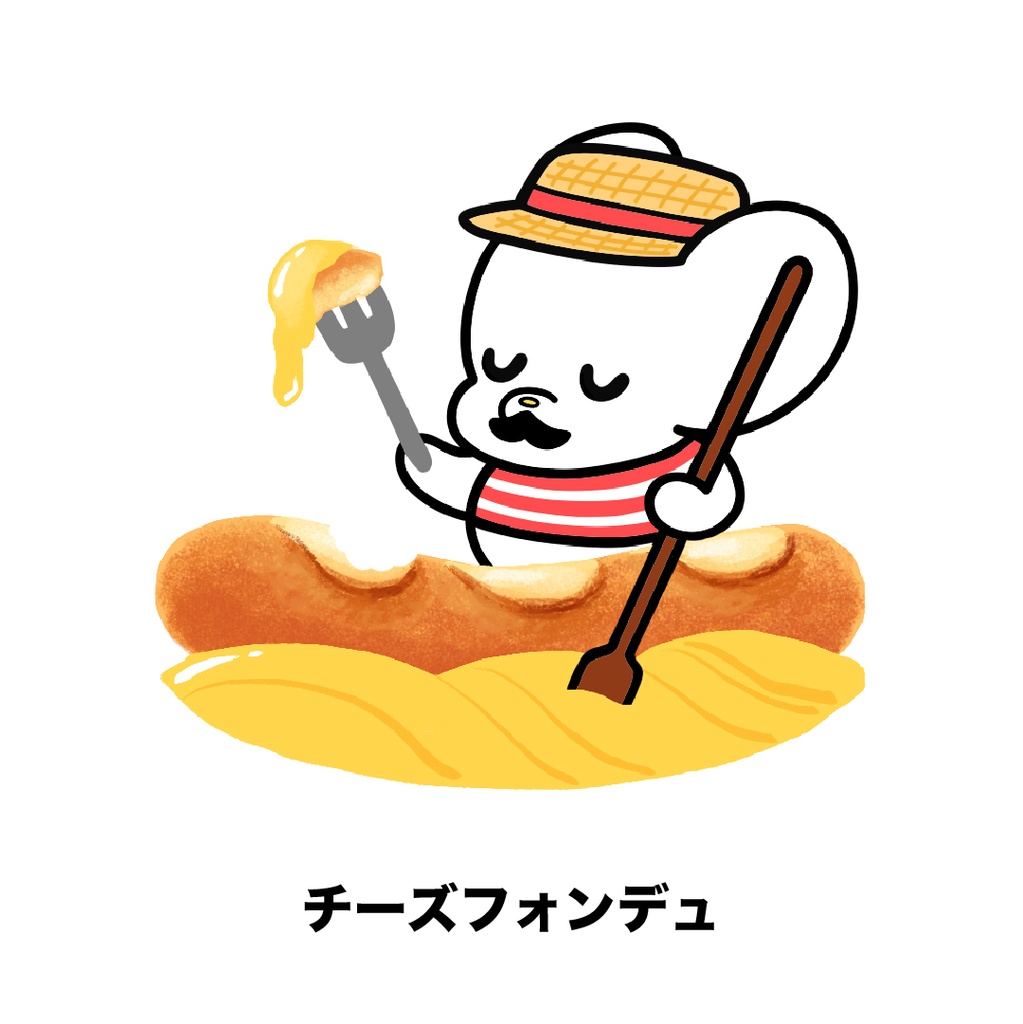 チーズだらけステッカー