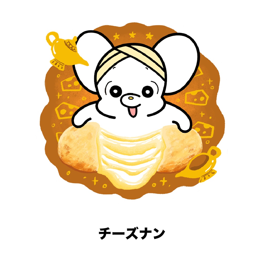 チーズだらけステッカー