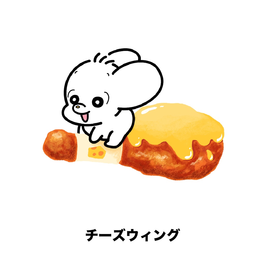 チーズだらけステッカー